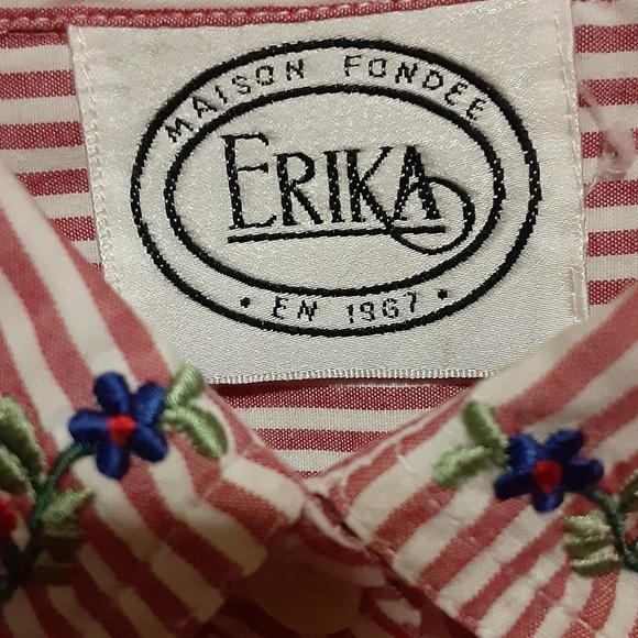 Erika Maison Fondee Vintage Stripe/Embroidered Shirt - Picture 4 of 7